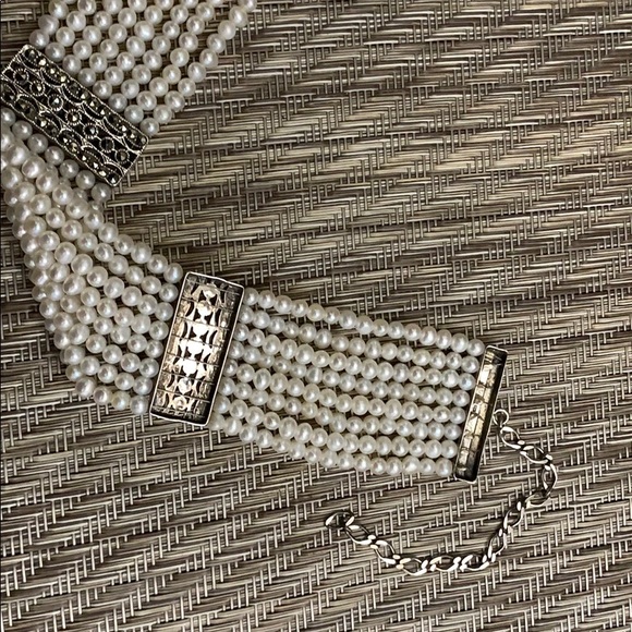 Choker, natural fresh water pearl necklace - Picture 6 of 6